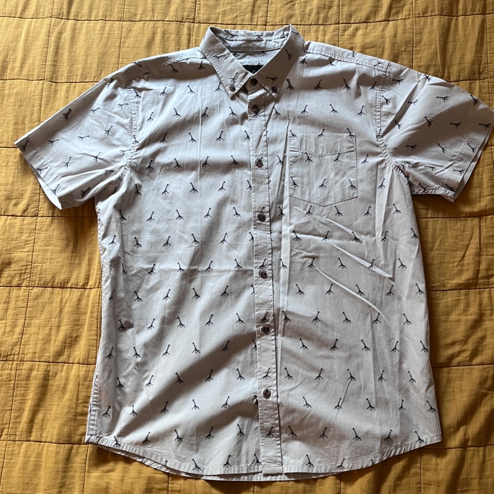 EUC Prana Organic Cotton Button Down Shirt M sz L
